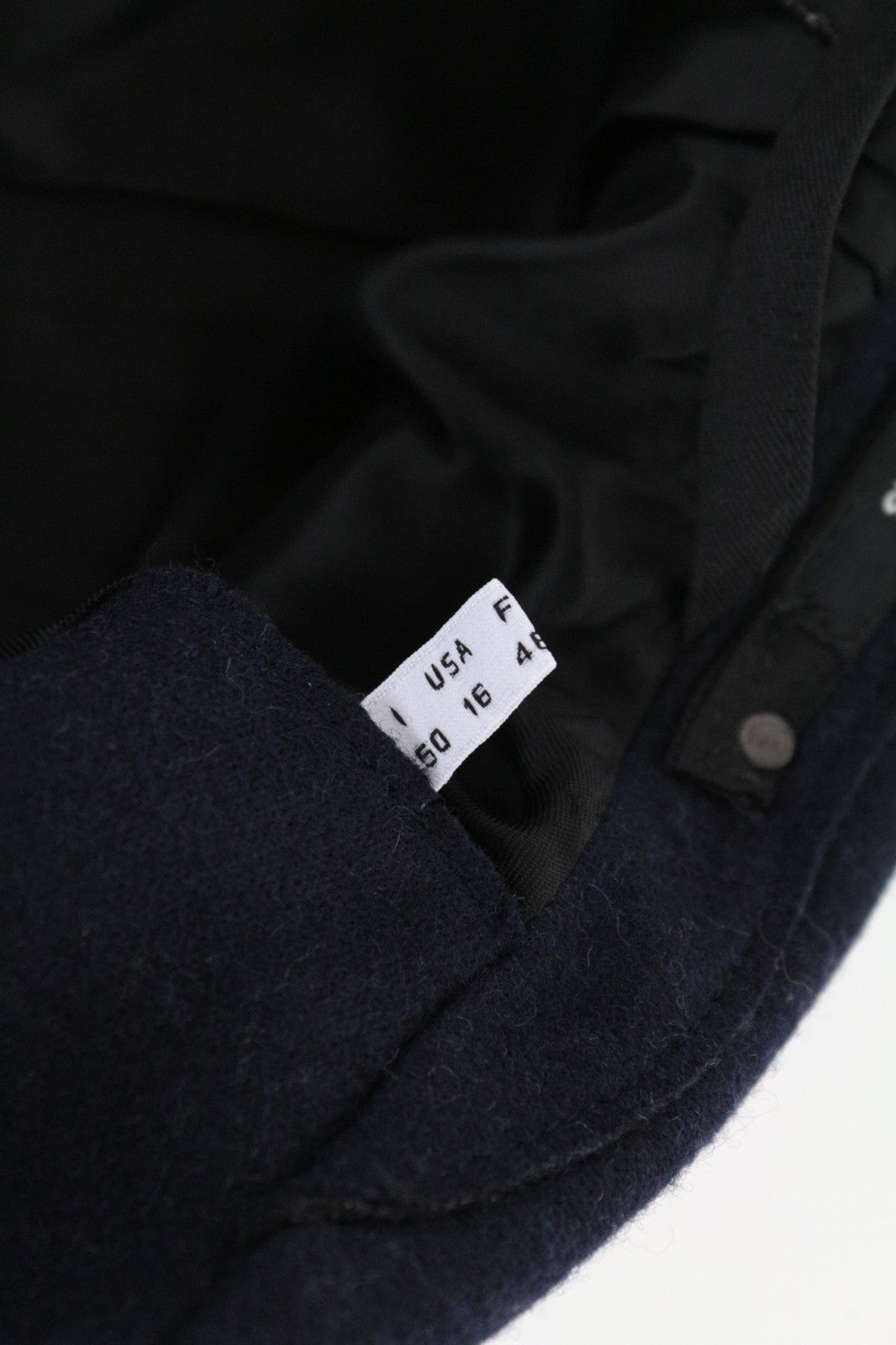 REPLAY Men Coat 50 L Blue Wool Blend Double-Breasted Peak Collared RRP499