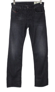 DIESEL Larkee 082AS Men Jeans W29/L34 Dark Grey Faded Stretch Regular Straight