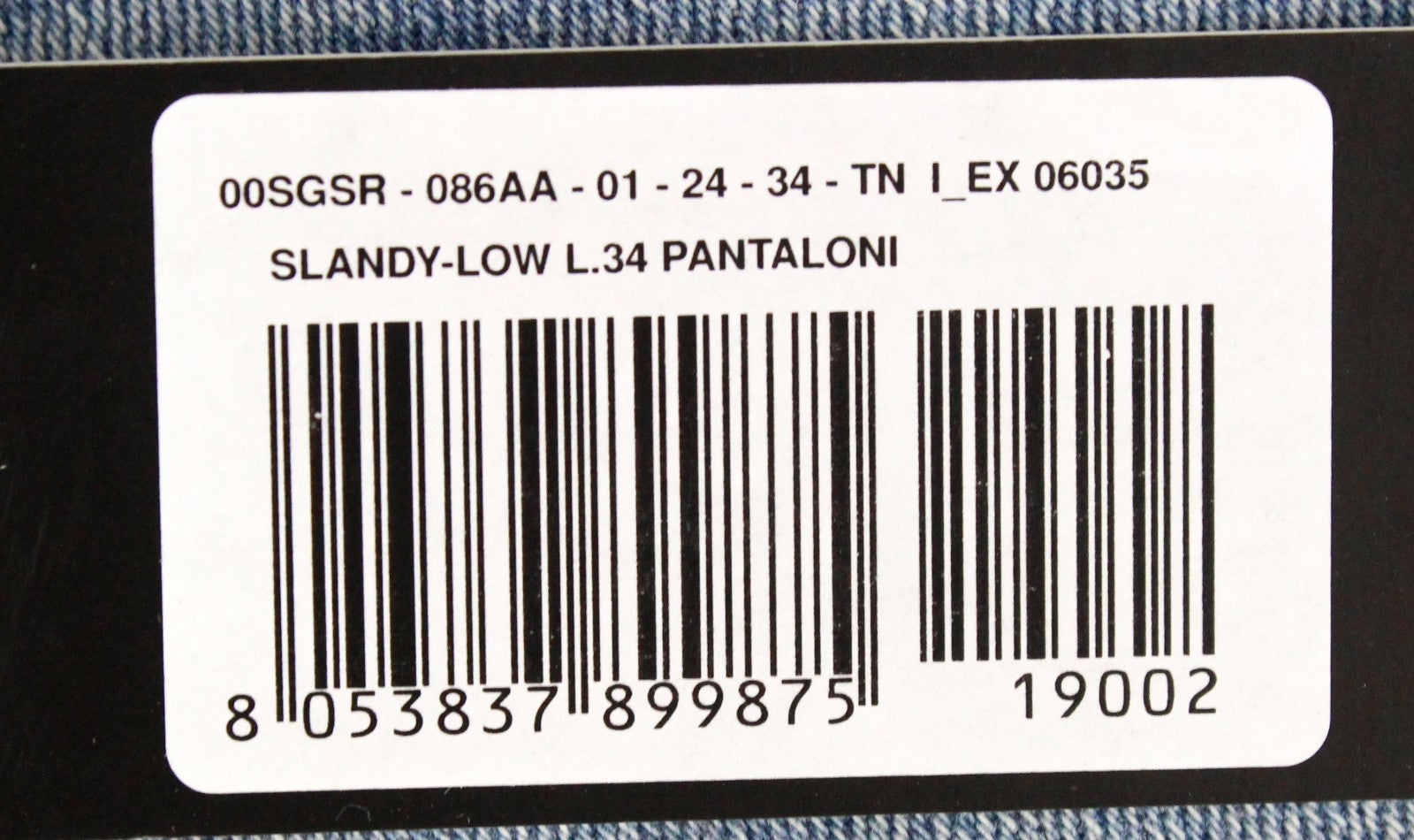 DIESEL Slandy-Low 086AA Women Jeans W24/L34 Super Slim Skinny Light Blue Stretch