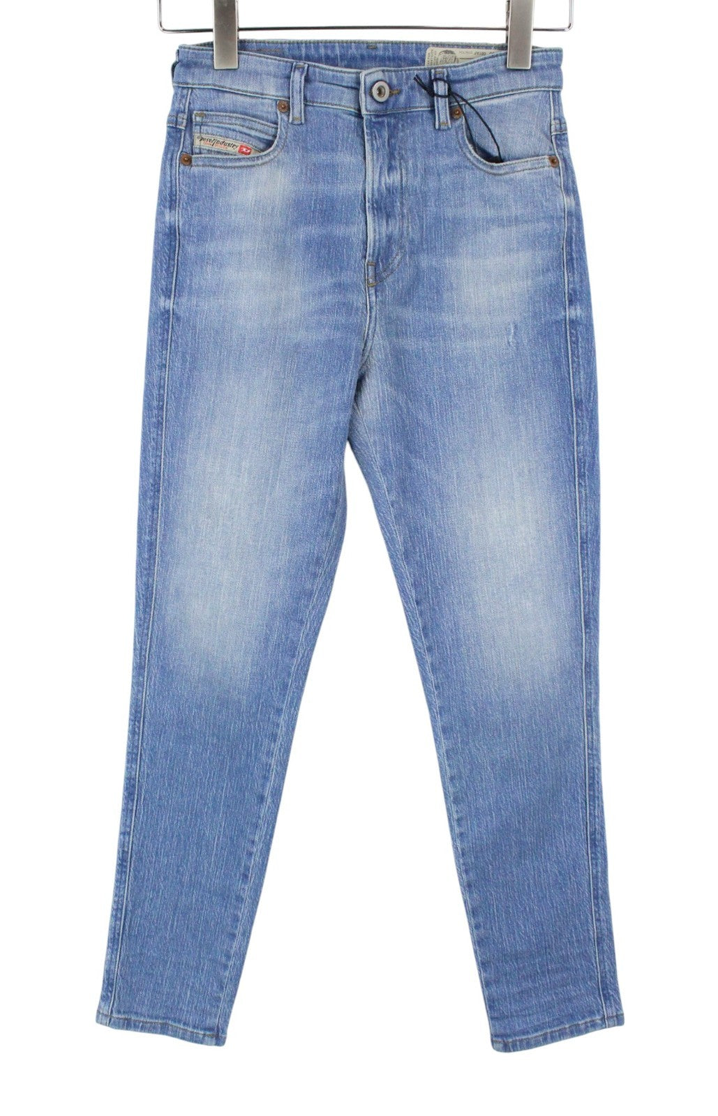 DIESEL Babhila-High 081AF Women Jeans W25/L30 Distress Blue Classic Slim Skinny