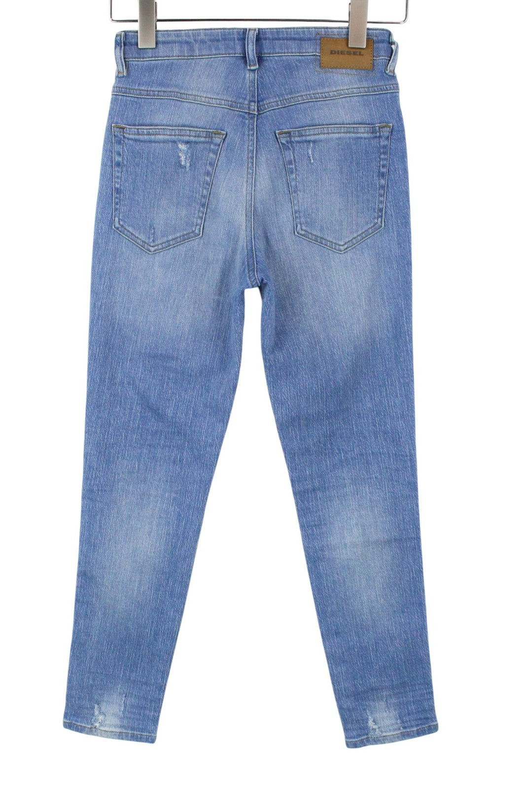 DIESEL Babhila-High 081AF Women Jeans W25/L30 Distress Blue Classic Slim Skinny