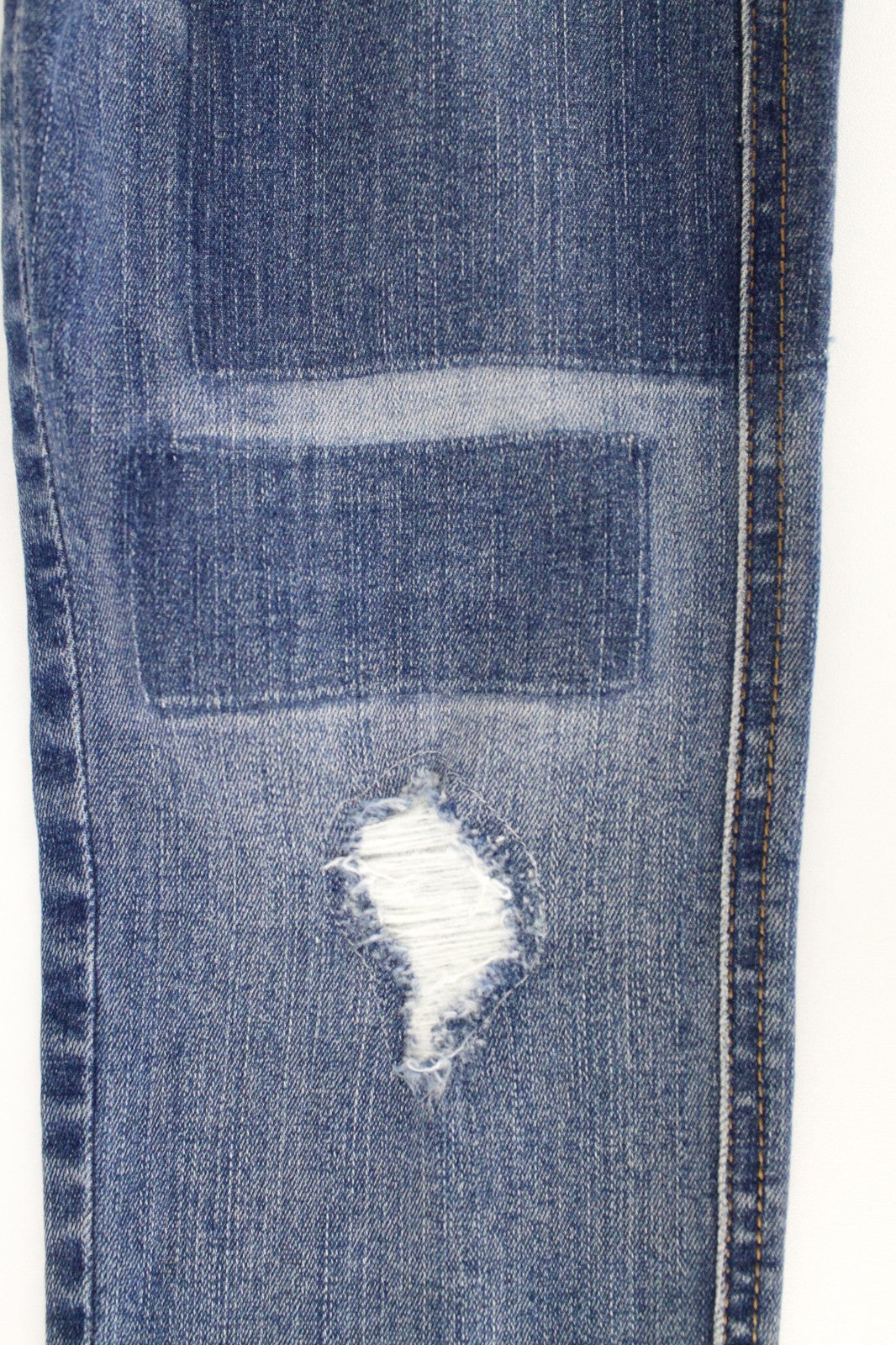 DIESEL Slandy 086AH Women Jeans W26/L32 Stretch Blue Ripped Super Slim Skinny
