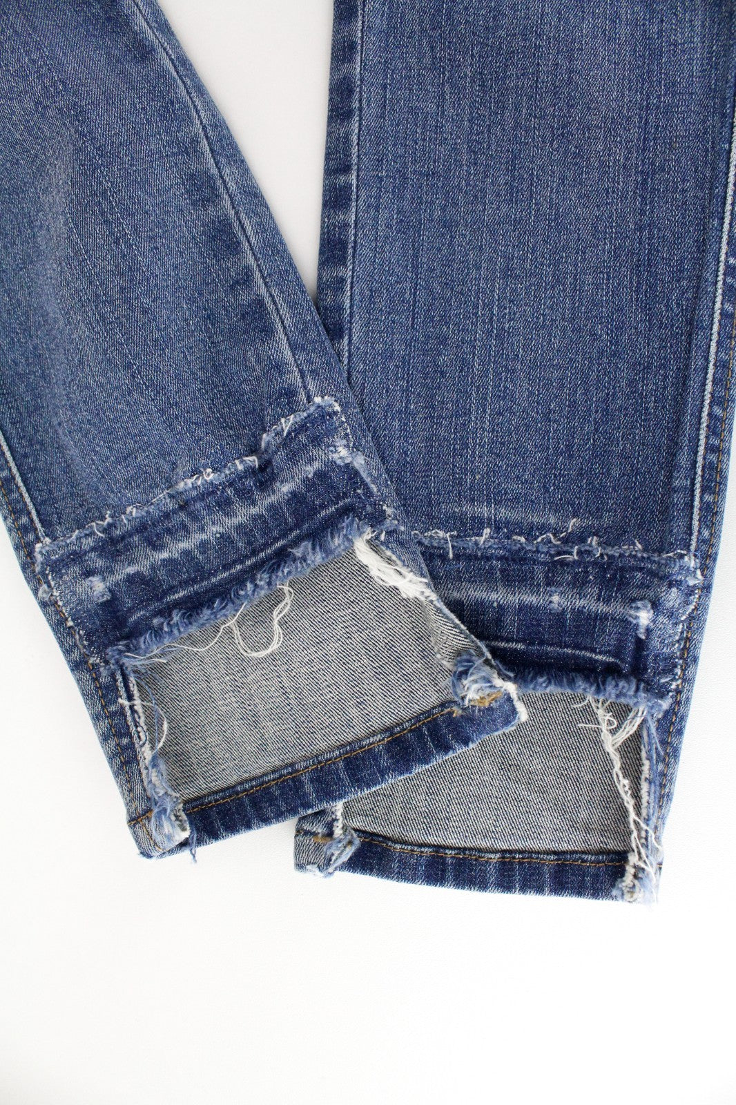 DIESEL Slandy 086AH Women Jeans W26/L32 Stretch Blue Ripped Super Slim Skinny