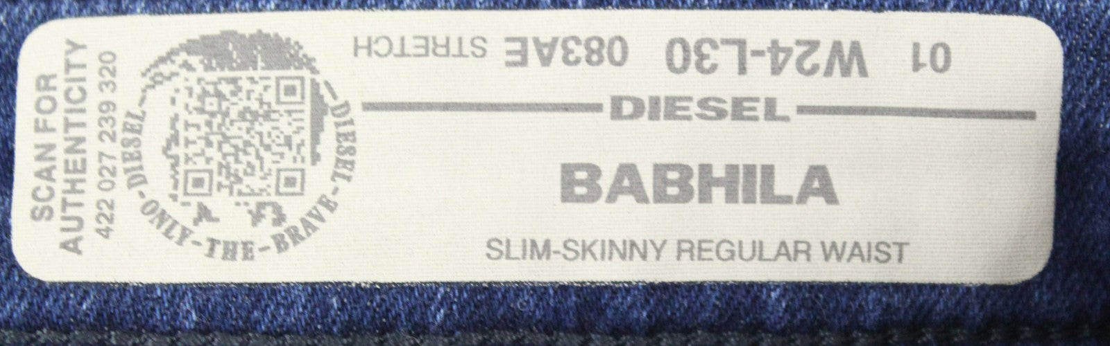DIESEL Babhila 083AE Women Jeans W24/L30 Slim Skinny Dark Blue Stretch Button