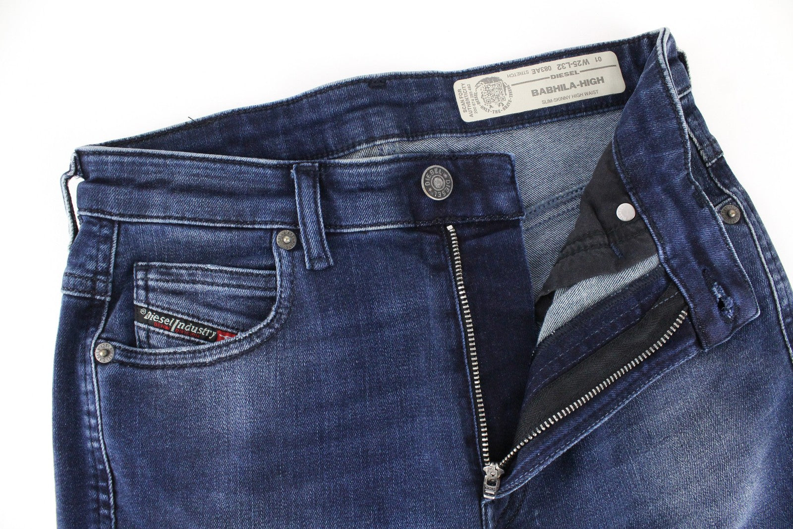 DIESEL Babhila-High 083AE Women Jeans W25/L32 Slim Skinny Stretch Blue Classic