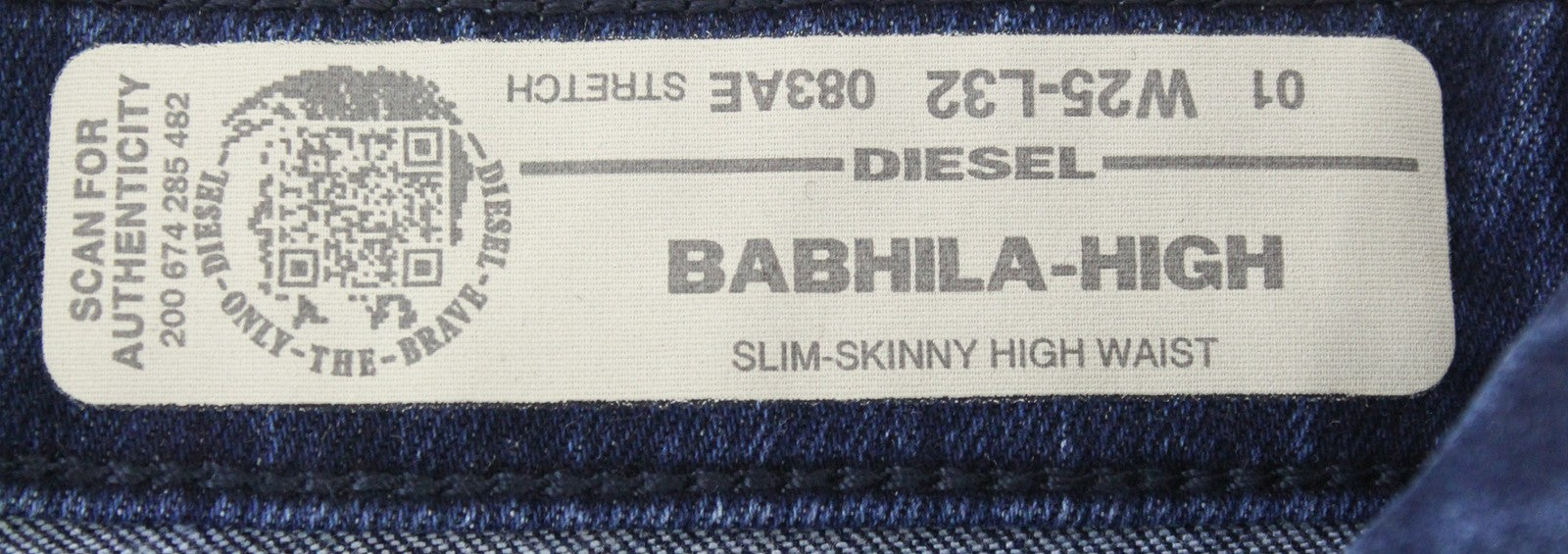 DIESEL Babhila-High 083AE Women Jeans W25/L32 Slim Skinny Stretch Blue Classic