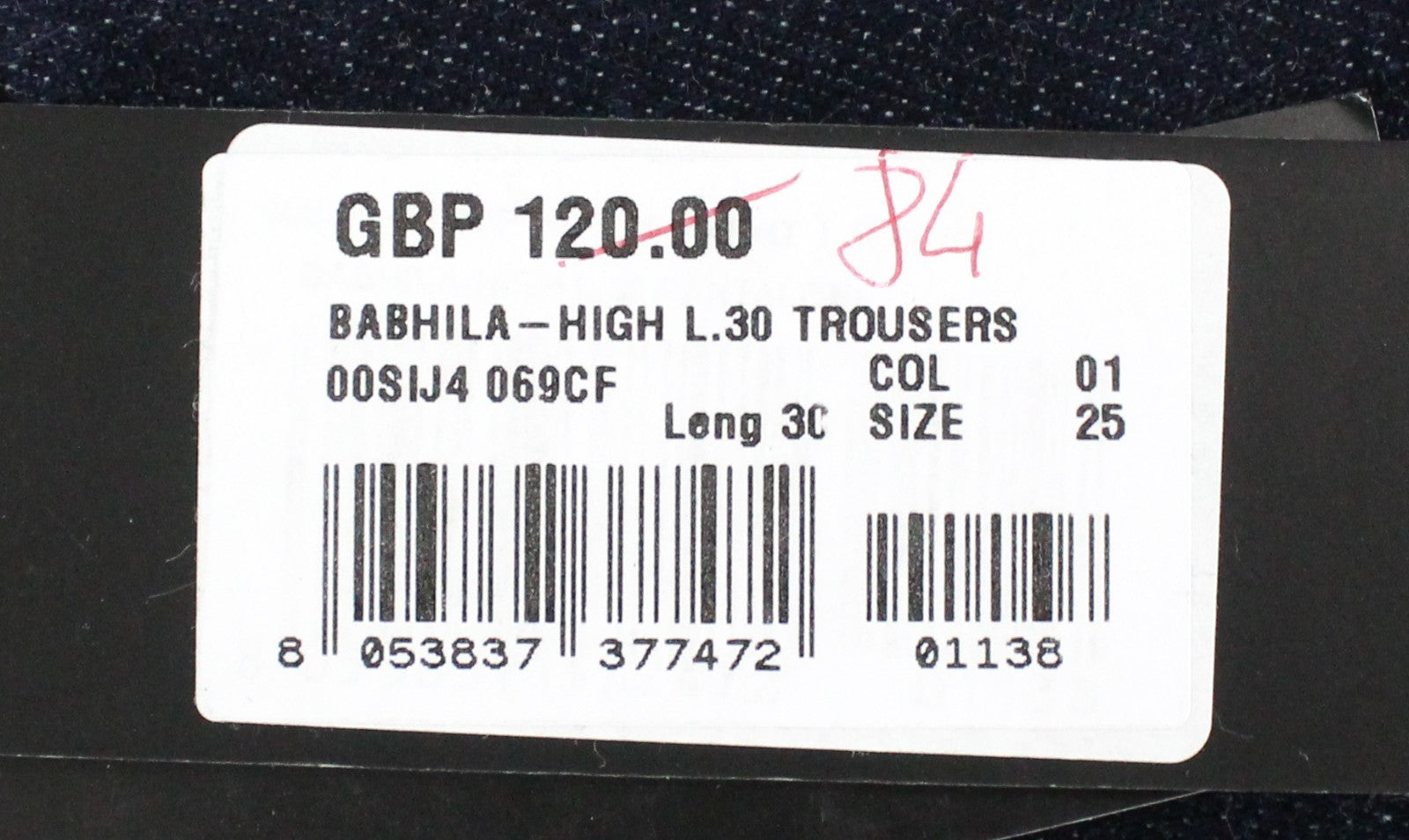 DIESEL Babhila-High 069CF Women Jeans W25/L30 Dark Blue Stretch Slim Skinny Fit