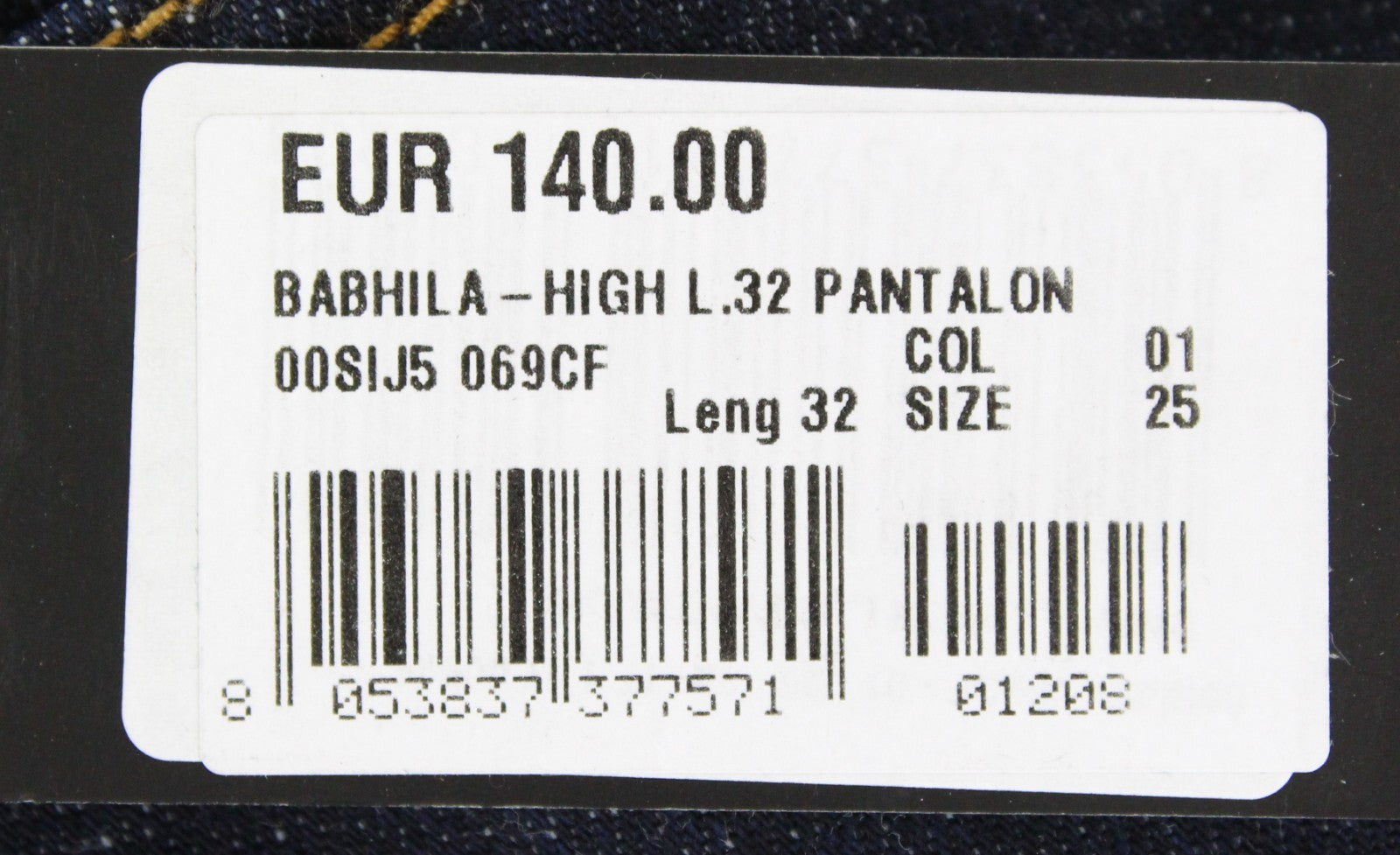 DIESEL Babhila-High 069CF Women Jeans W25/L32 Stretch Blue Zipped Slim Skinny