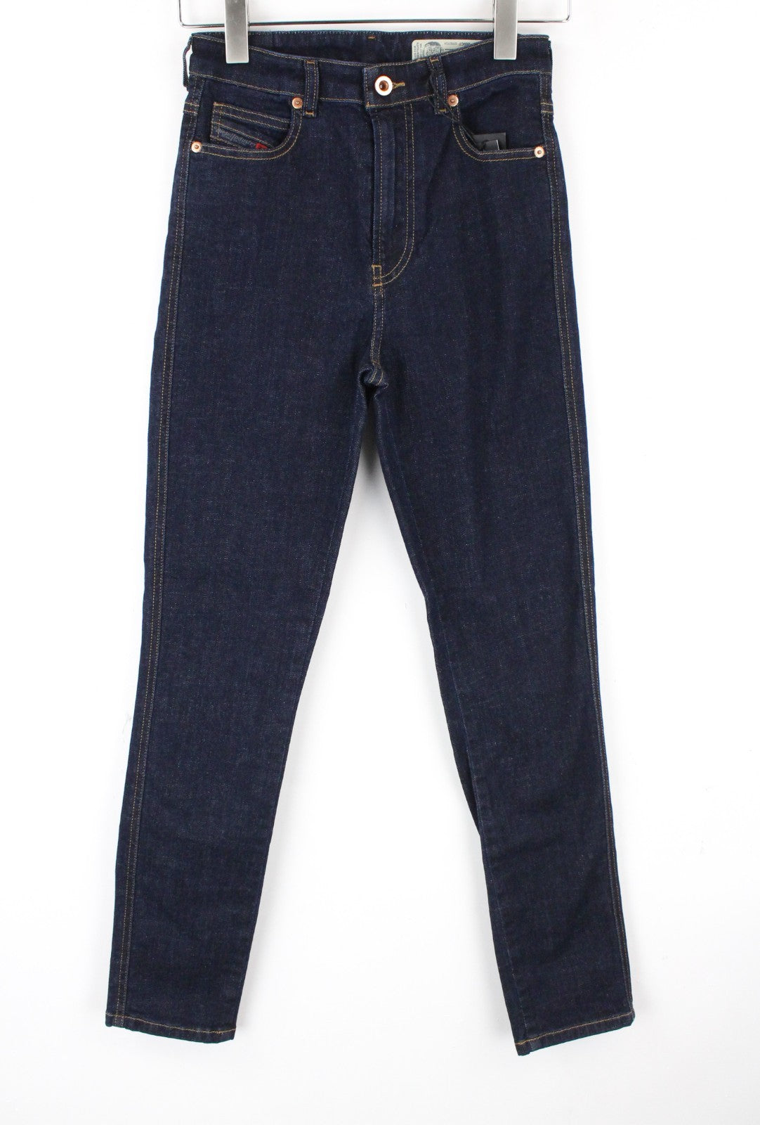 DIESEL Babhila-High 069CF Women Jeans W26/L30 Zip-Fly Stretch Blue Slim Skinny