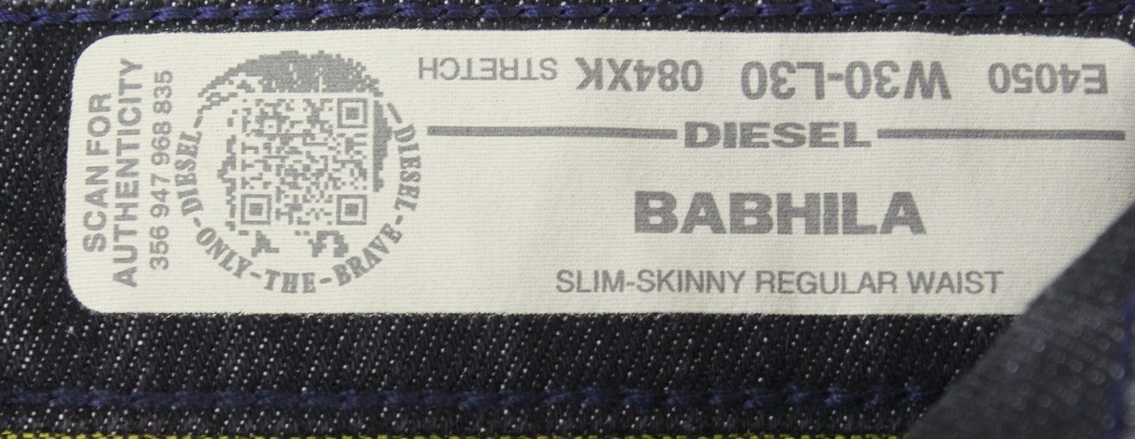 DIESEL Babhila 084XK Women Jeans W30/L30 Regular Slim Skinny Dark Blue Stretch