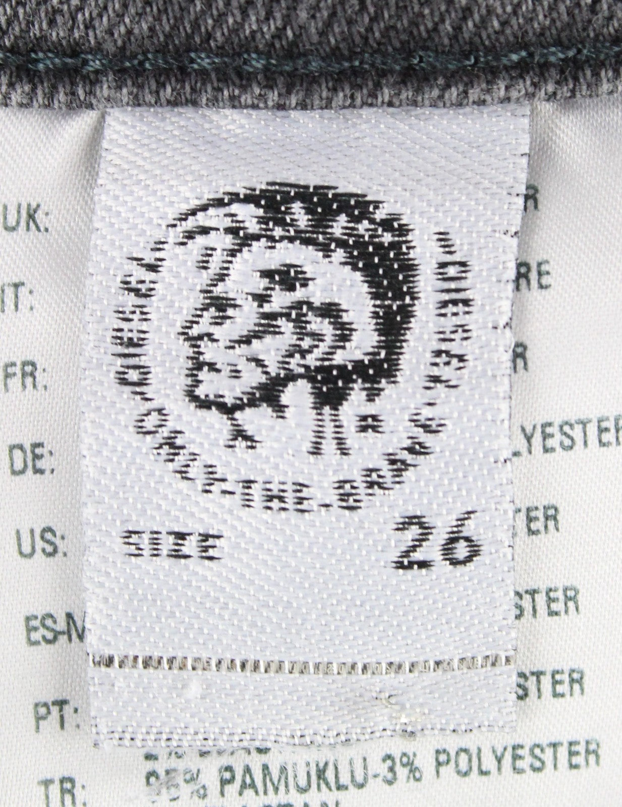 DIESEL Babhila 0890S Women Jeans W26/L32 Mid-Grey Stretch Regular Slim Skinny