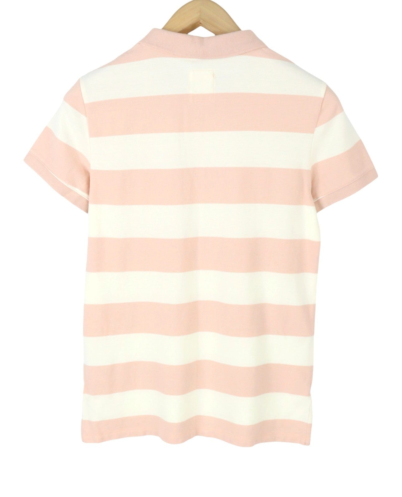 AMERICAN EAGLE OUTFITTERS Women T-Shirt XS Pink Striped Polo Short Sleeve