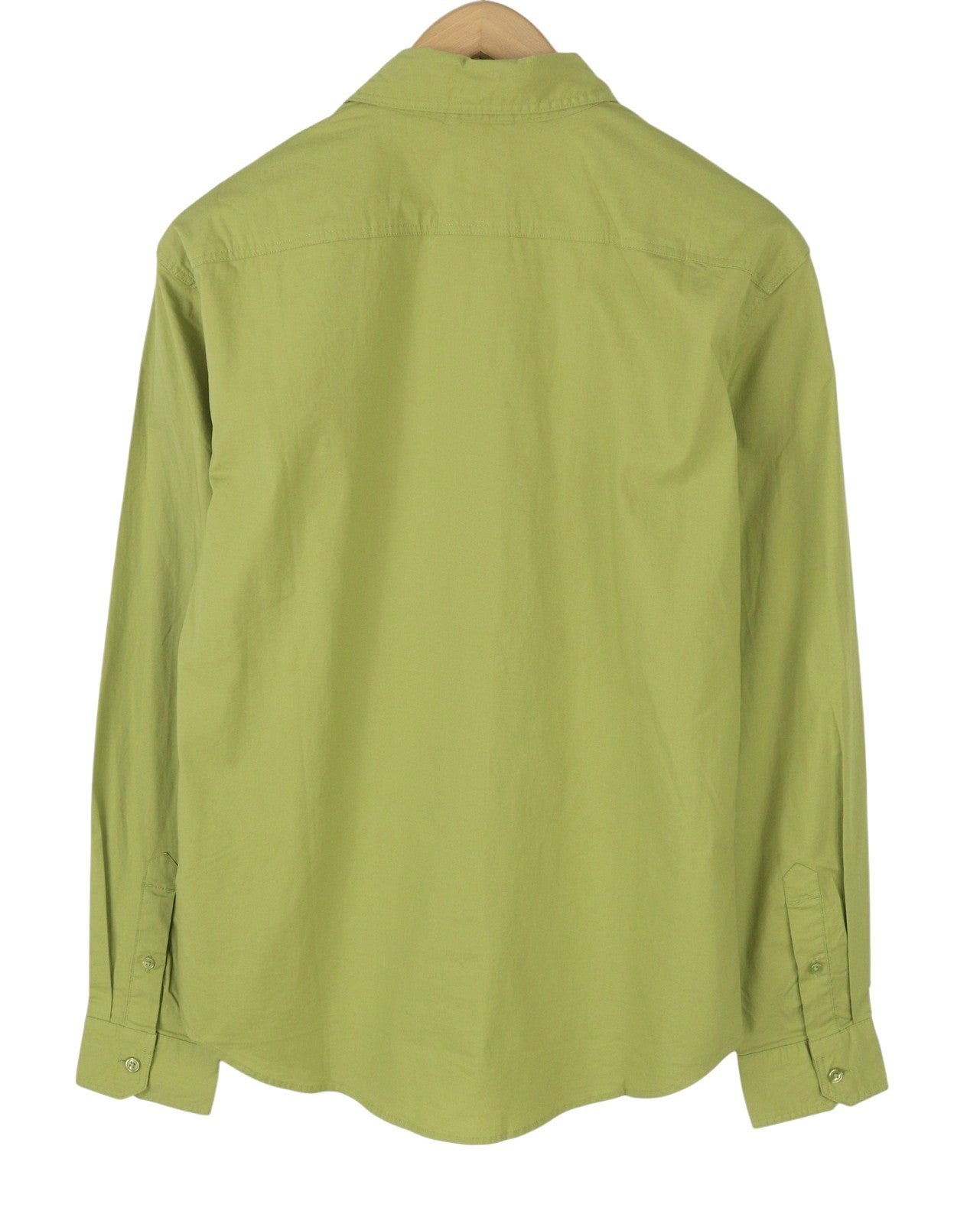 LEVI'S Battery Men Shirt XL Green Slim Fit Spread Collar Button-Up