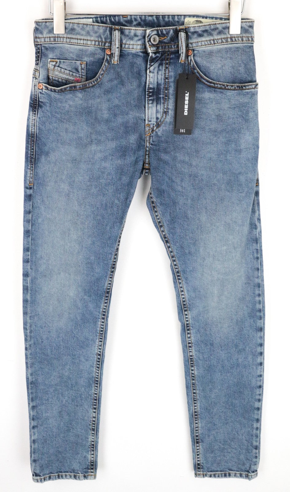DIESEL Thommer 084UX Men Jeans W28/L32 Slim Skinny Fit Washed Blue Stretch