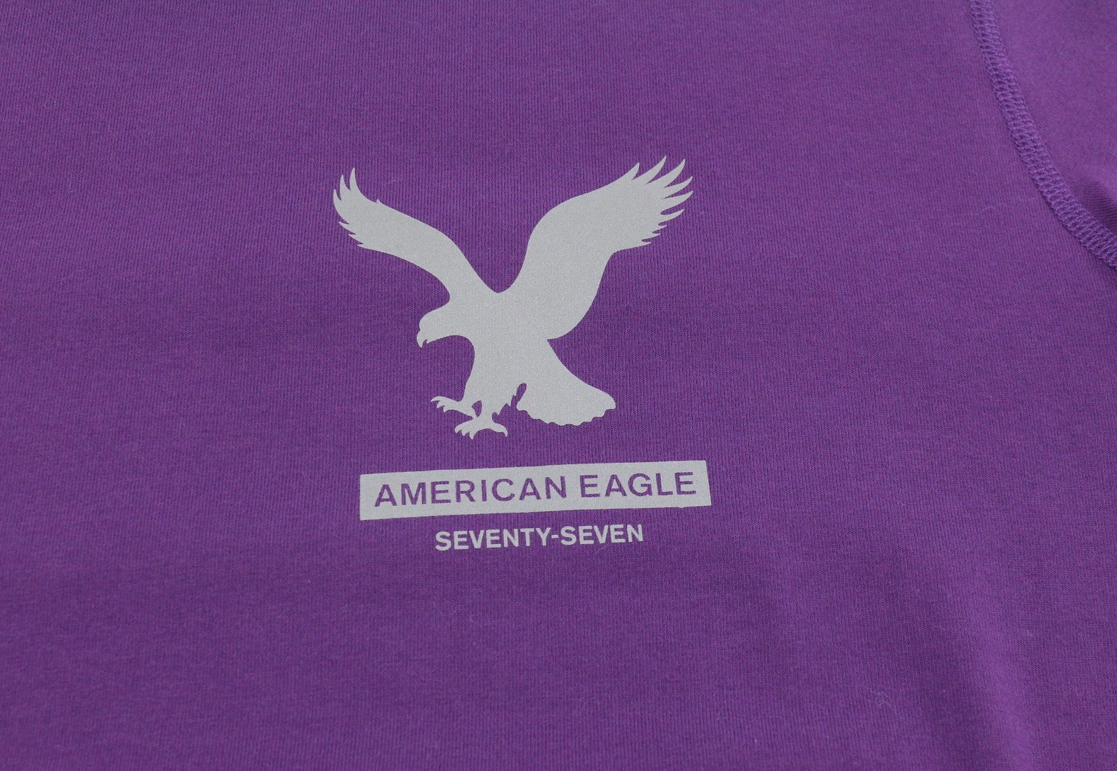 AMERICAN EAGLE OUTFITTERS Men T-Shirt S Purple Classic Fit Crew Short Sleeve