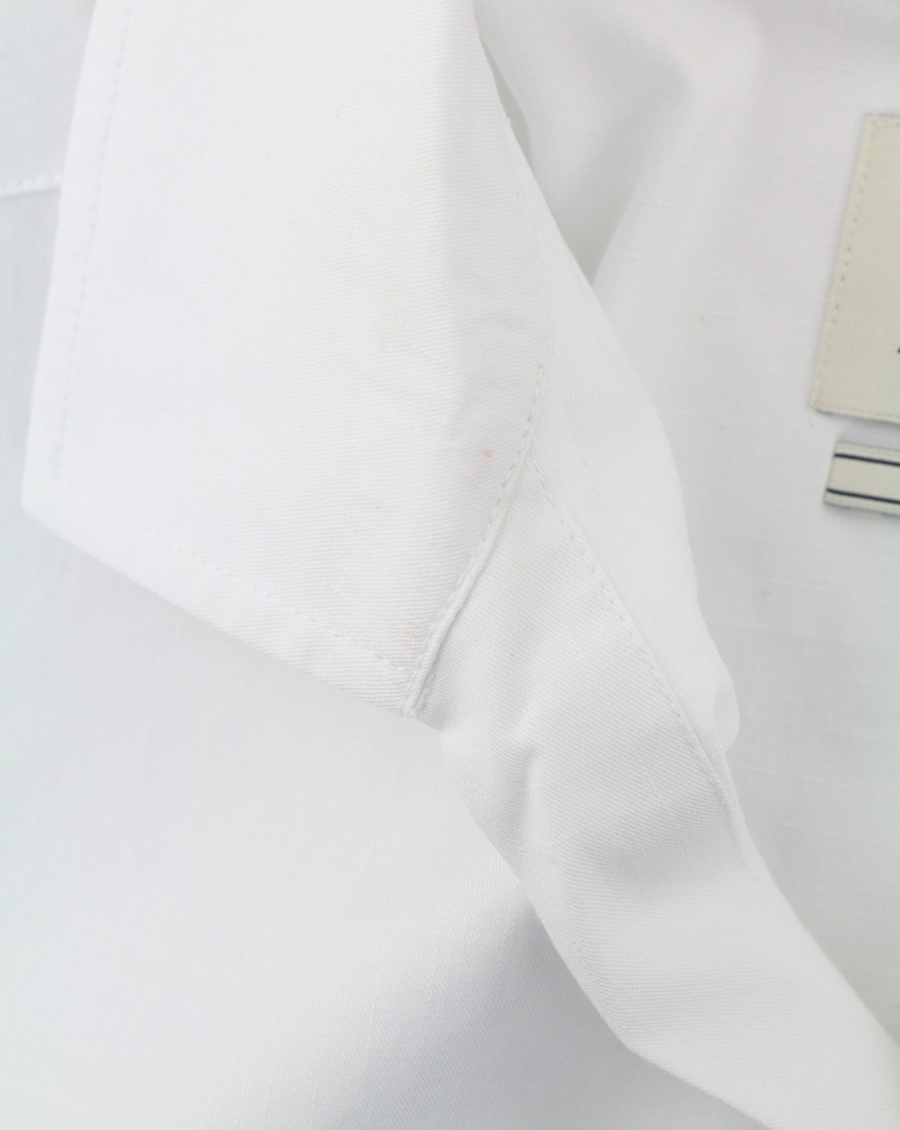 SCOTCH & SODA Men T-Shirt M White Linen Blend Patch Pocket Short Sleeve