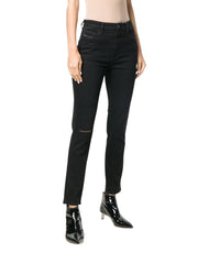 DIESEL Babhila-High 084ZN Women Jeans W25/L30 Slim Skinny Black Ripped Stretch