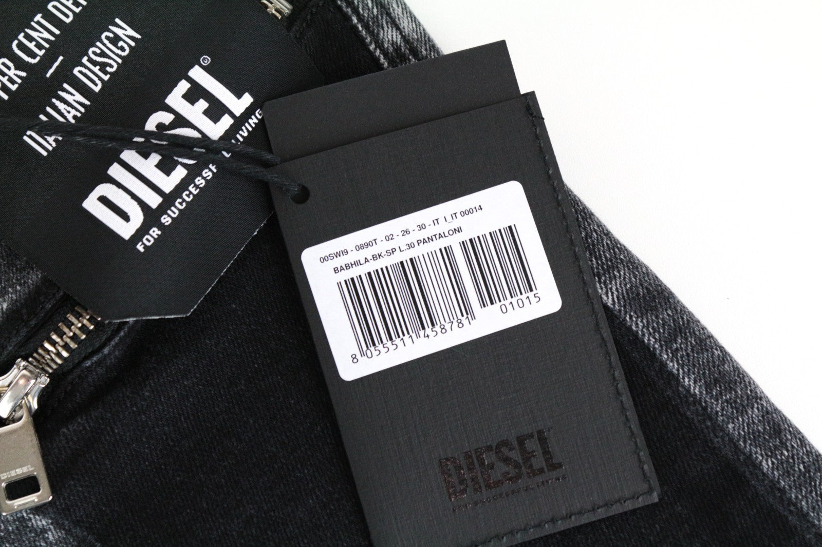 DIESEL Babhila-BK-SP 0890T Women Jeans W26/L30 Stretch Grey Slim Skinny Washed
