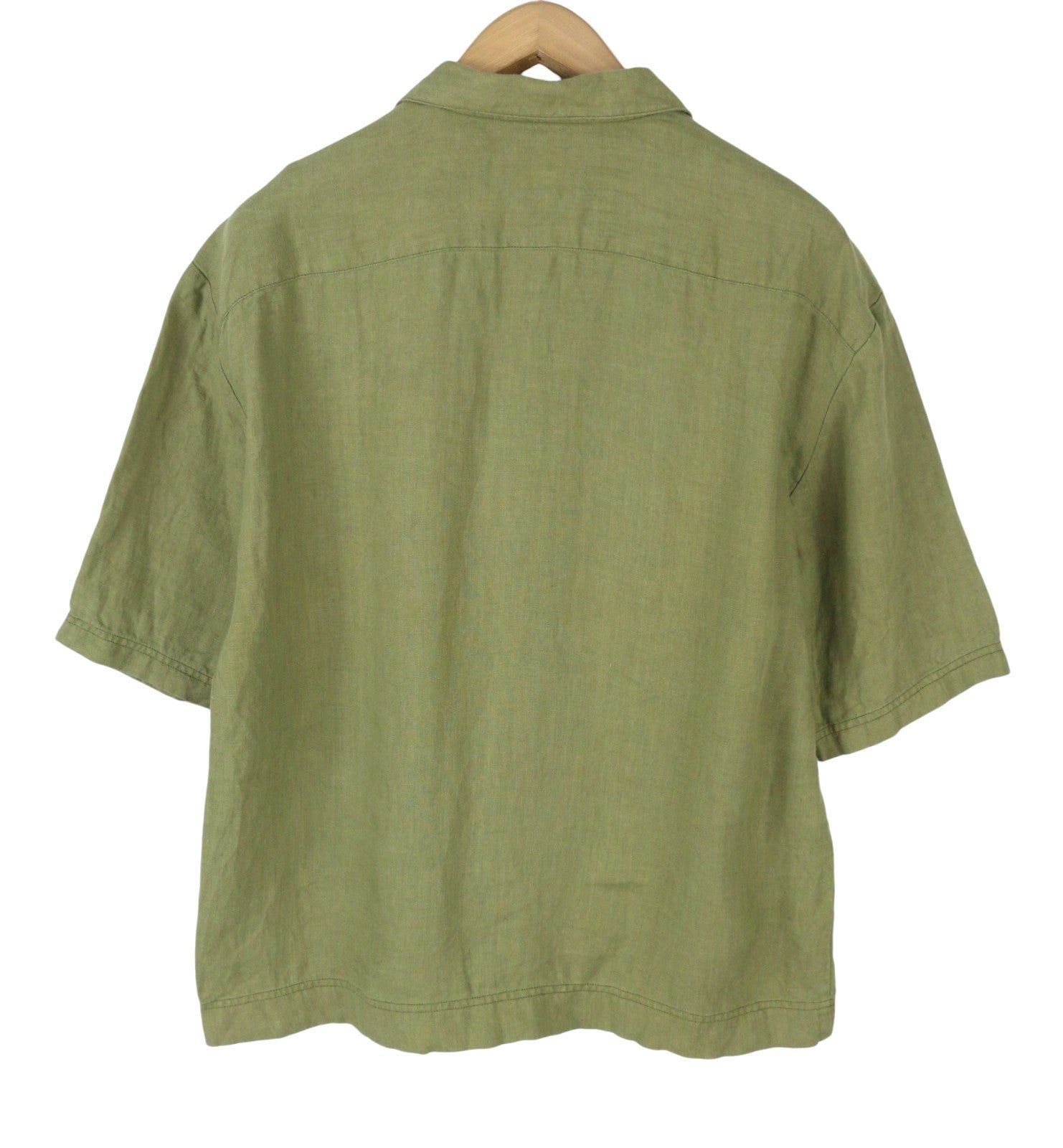 SCOTCH & SODA Men Polos L Military Green Half Button Short Sleeved