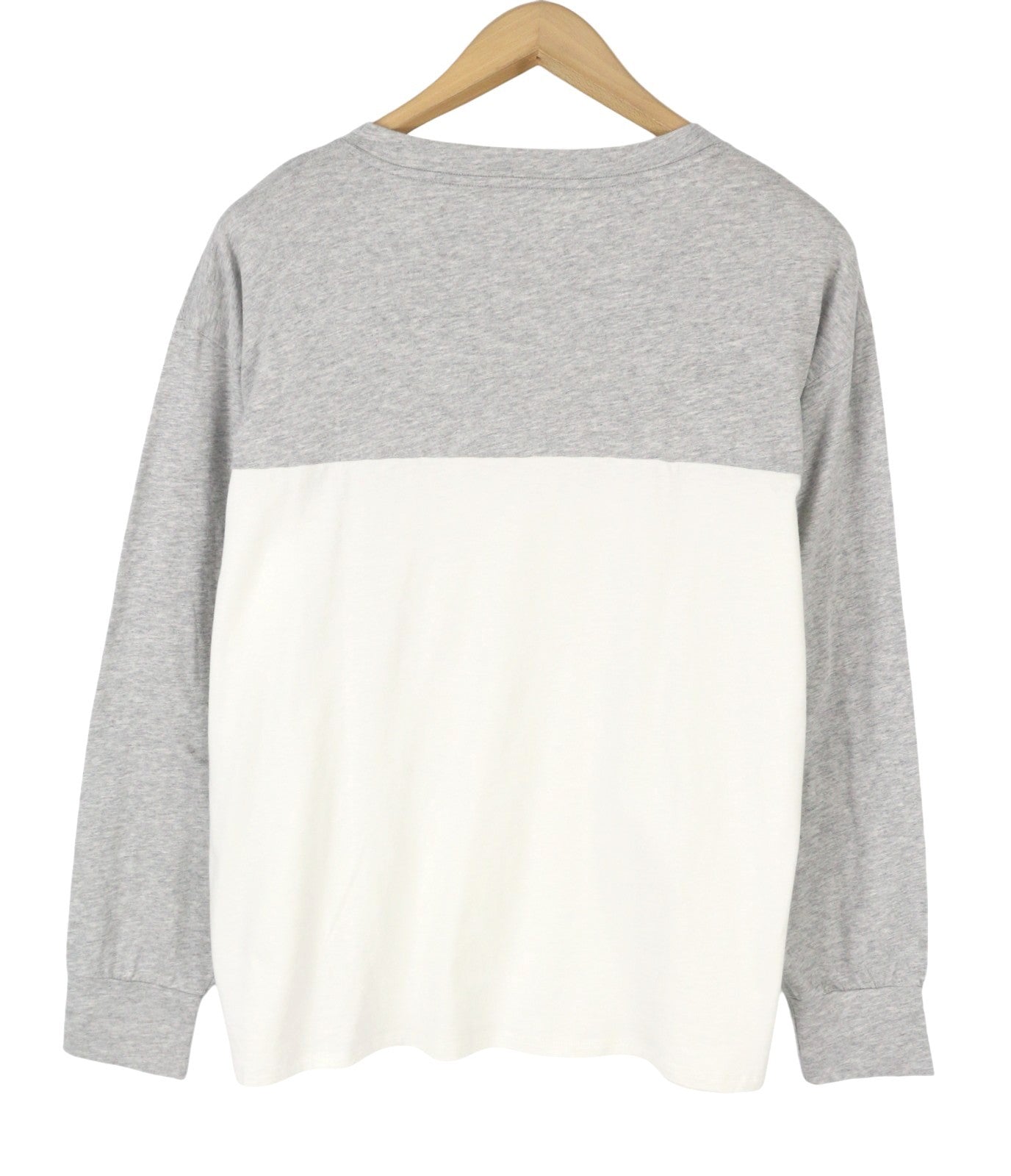 AMERICAN EAGLE OUTFITTERS Women T-Shirt XS Grey Melange Crew Neck Long Sleeve