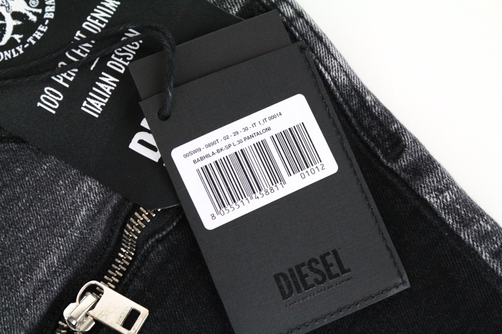 DIESEL Babhila-BK-SP 0890T Women Jeans W29/L30 Stretch Grey Slim Skinny