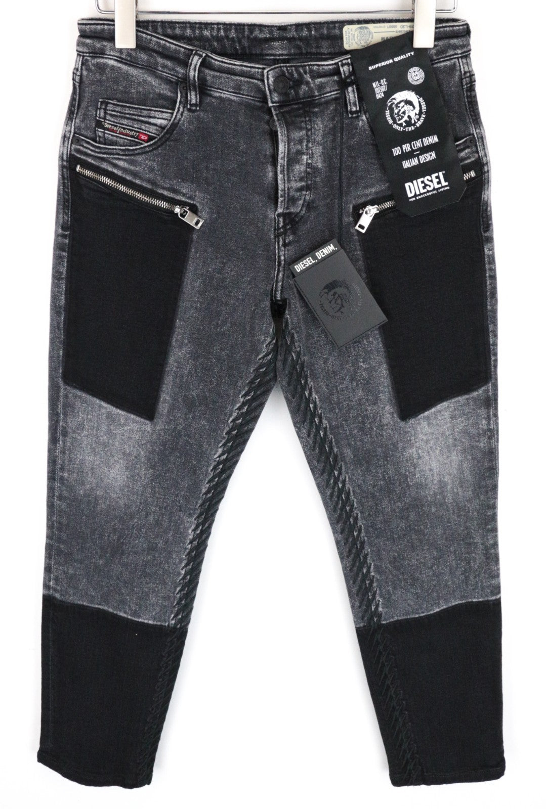 DIESEL Babhila-BK-SP 0890T Women Jeans W29/L30 Stretch Grey Slim Skinny