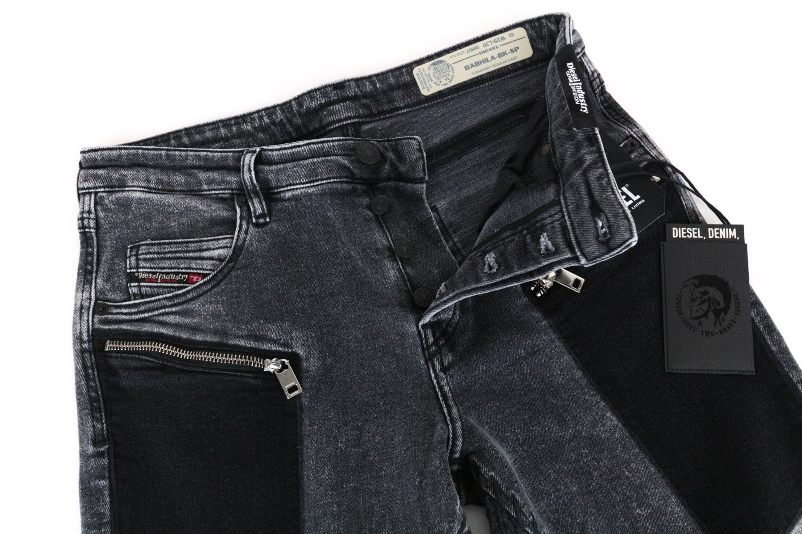 DIESEL Babhila-BK-SP 0890T Women Jeans W29/L30 Stretch Grey Slim Skinny