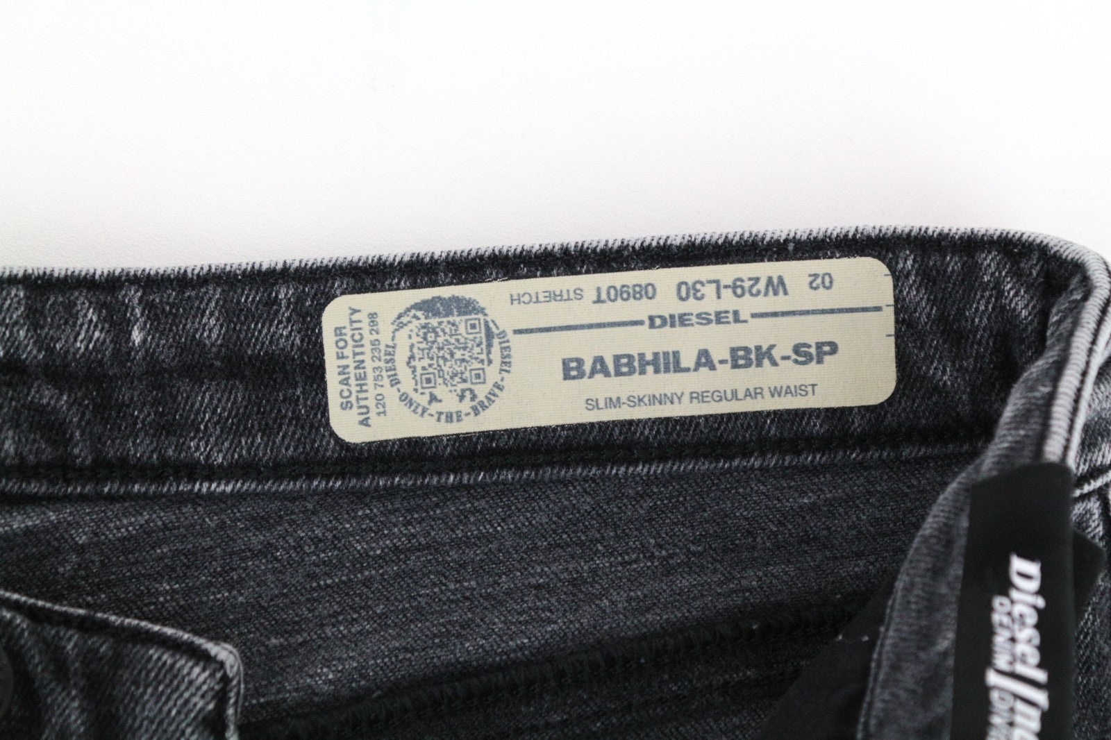 DIESEL Babhila-BK-SP 0890T Women Jeans W29/L30 Stretch Grey Slim Skinny