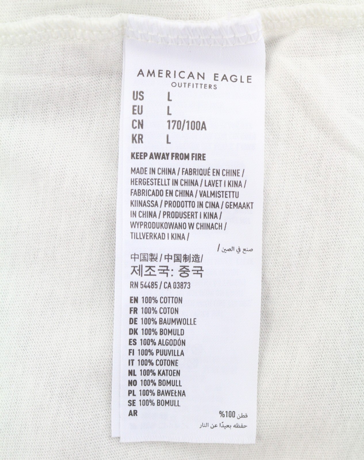 AMERICAN EAGLE OUTFITTERS Women T-Shirt L Grey Melange Crew Neck Long Sleeve