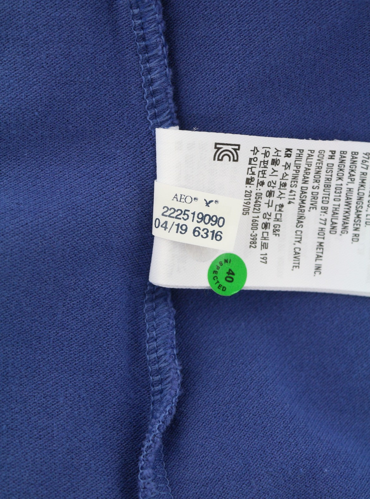 AMERICAN EAGLE OUTFITTERS Women T-Shirt M Blue Polo Half Button Short Sleeve