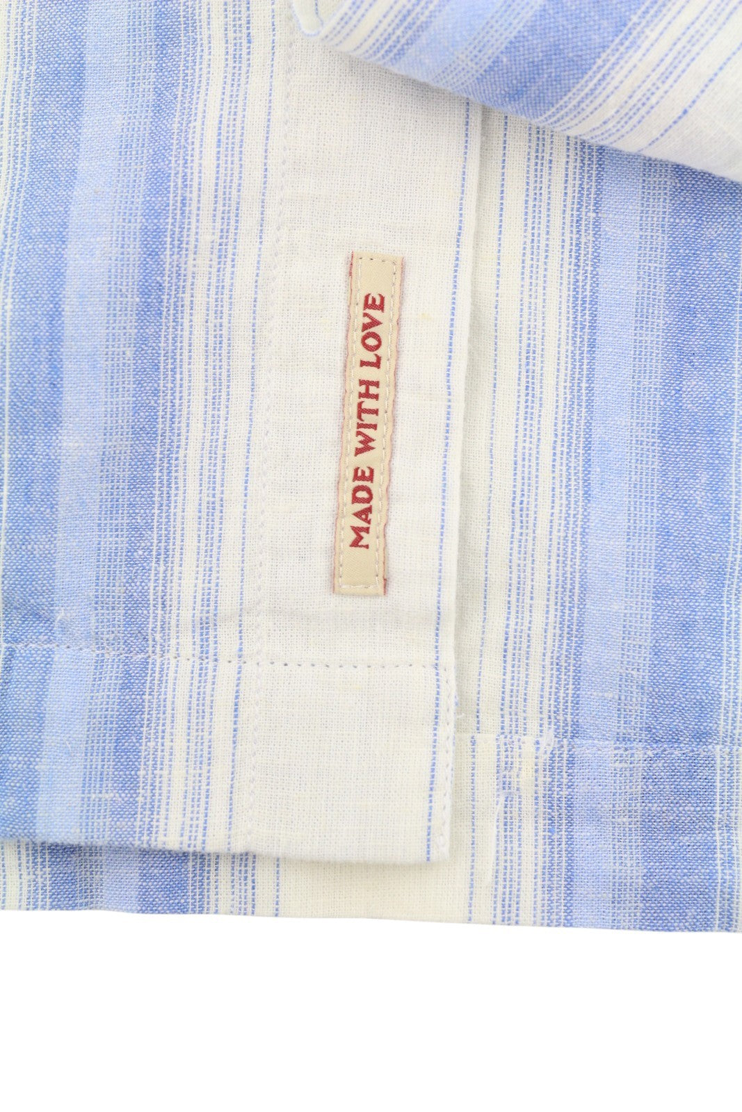 SCOTCH & SODA Men Shirt XL White Striped Linen Blend Button Short Sleeve