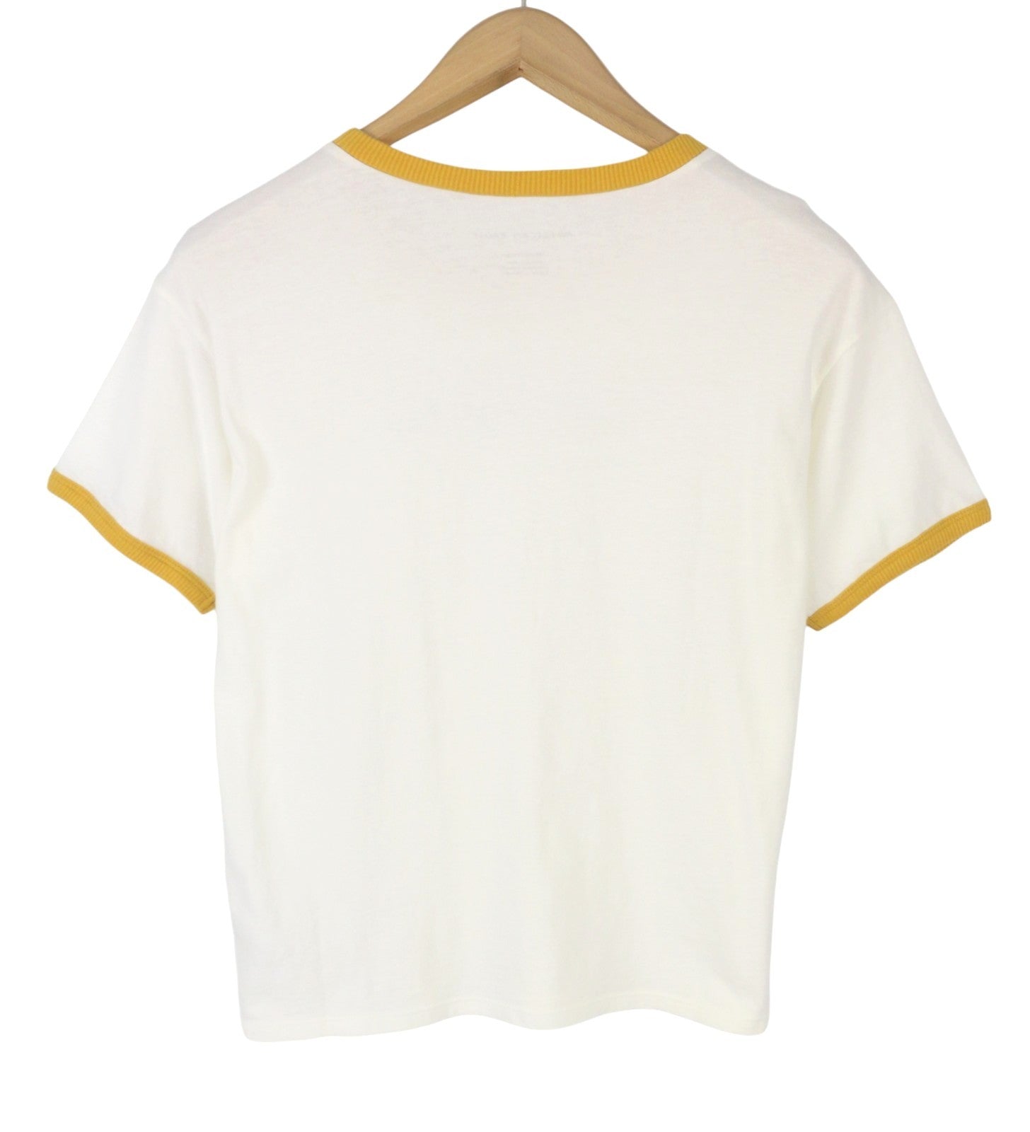 AMERICAN EAGLE OUTFITTERS Women T-Shirt XS White Tricot Logo Crew Short Sleeved