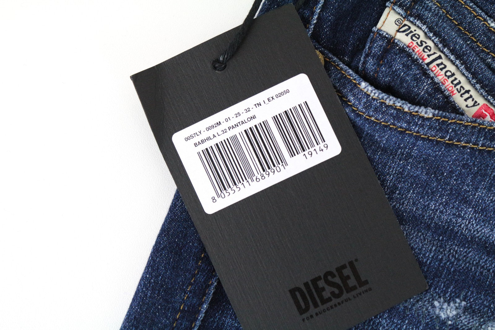 DIESEL Babhila 0092M Women Jeans W25/L32 Slim Skinny Wash Cotton Stretch Blue