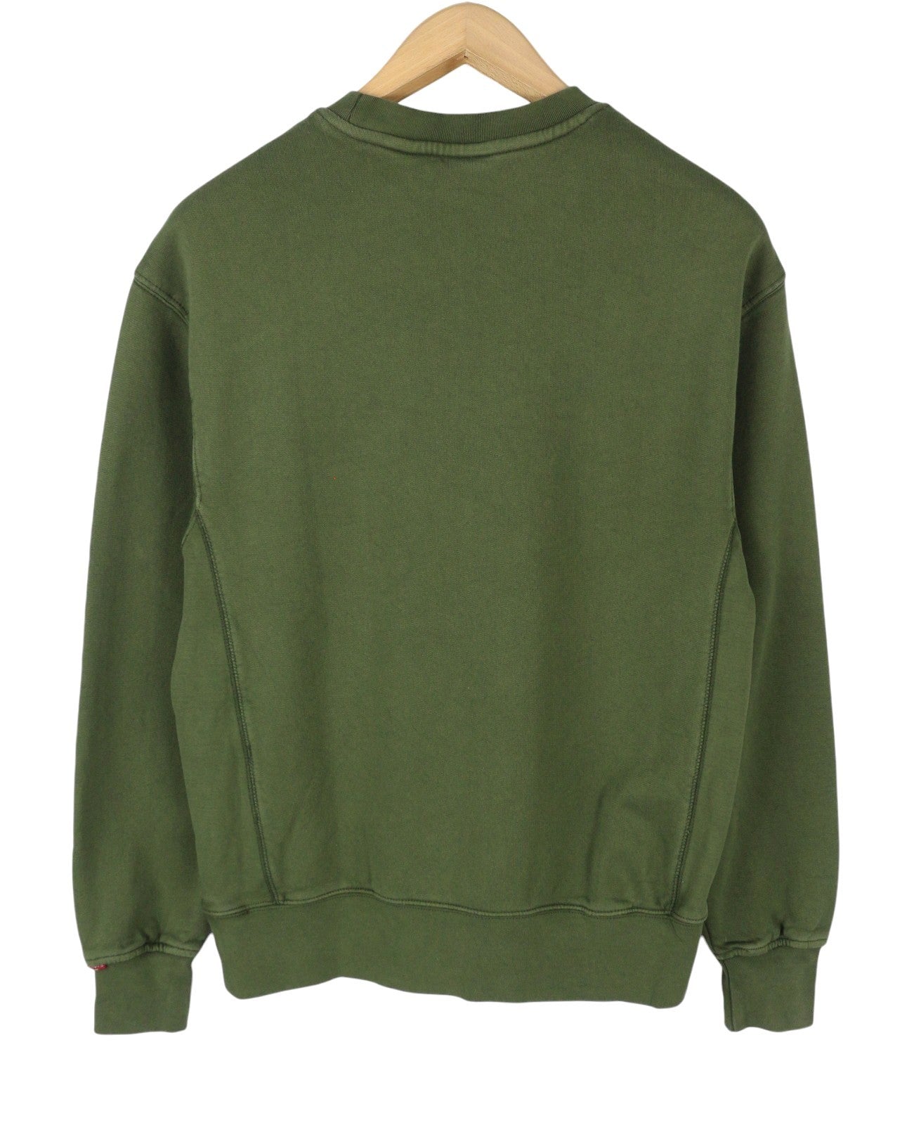 LEVI'S Relaxed Fit Men Sweatshirt XS Khaki Green Crew Neck Long Sleeve Pull On