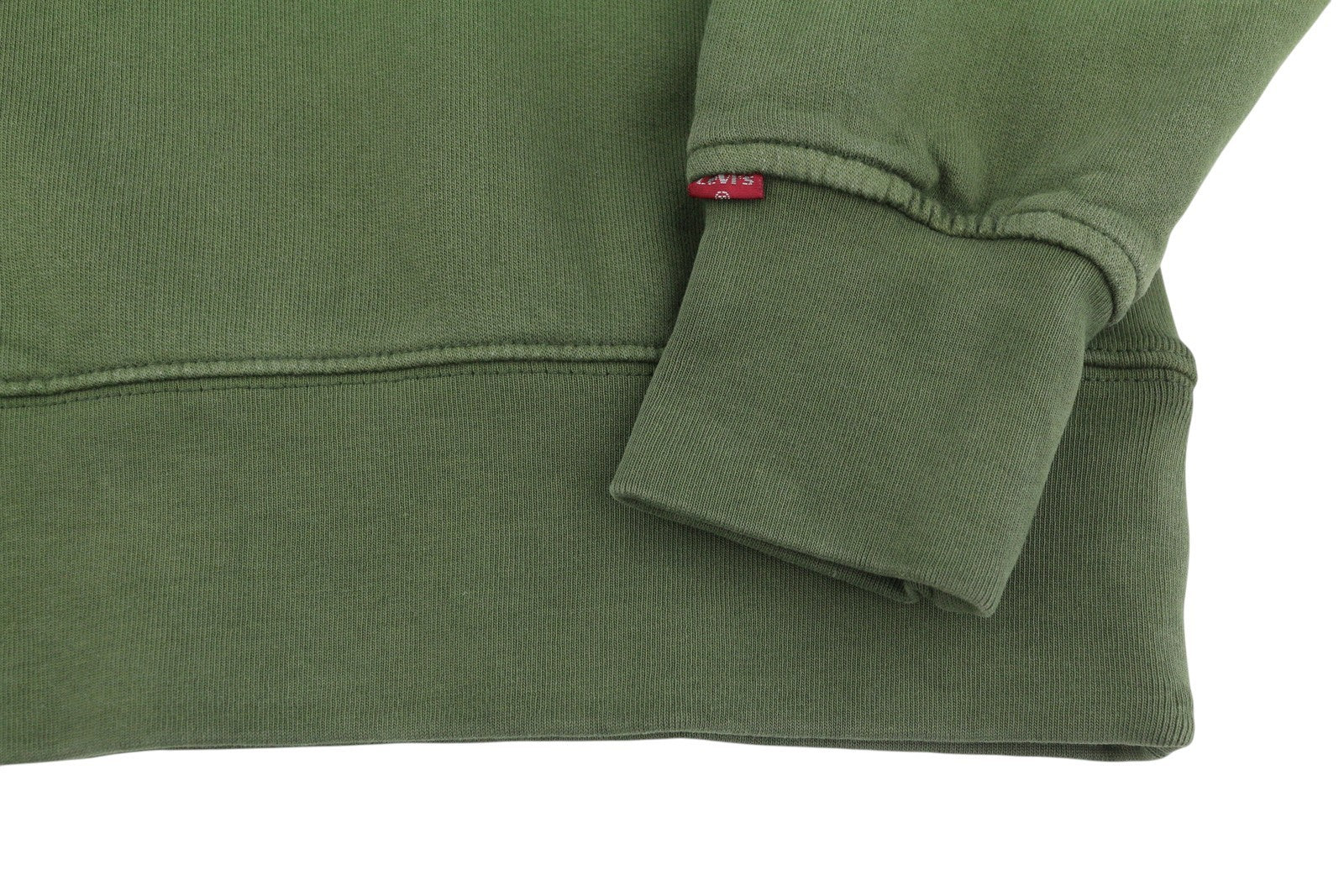 LEVI'S Relaxed Fit Men Sweatshirt XS Khaki Green Crew Neck Long Sleeve Pull On