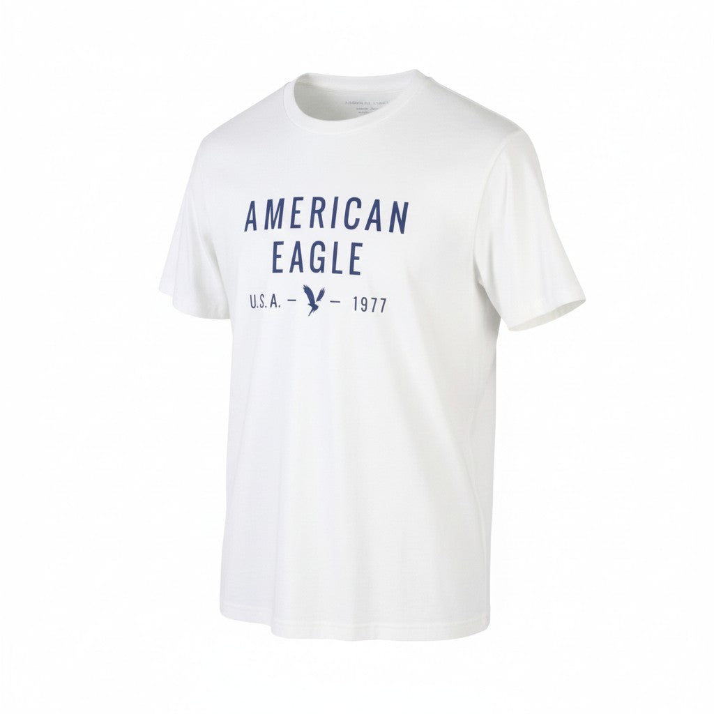 AMERICAN EAGLE OUTFITTERS Men T-Shirt M White Super Soft Standard Short Sleeve