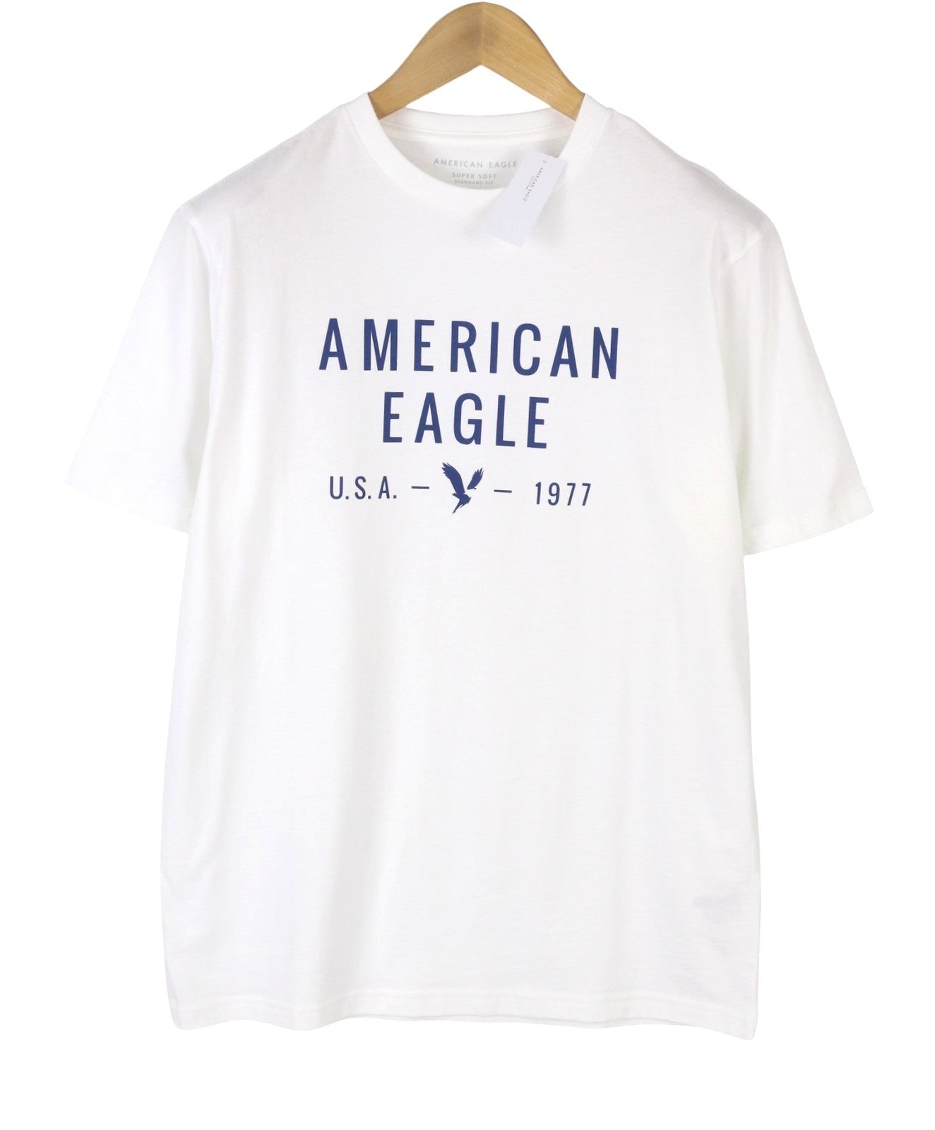 AMERICAN EAGLE OUTFITTERS Men T-Shirt M White Super Soft Standard Short Sleeve