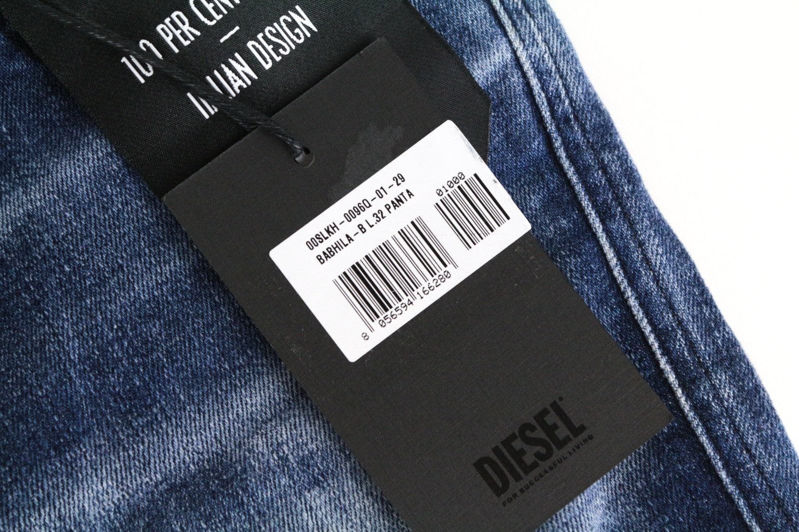 DIESEL Babhila-B 0096Q Women Jeans W29/L32 Slim Skinny Washed Stretch Blue