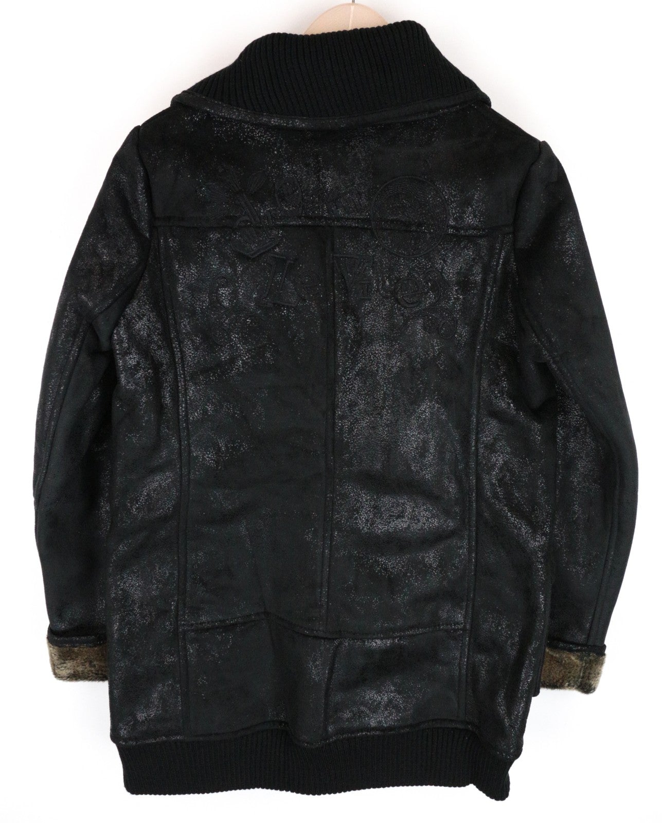 DESIGUAL Werewolf Women Jacket 42 L Zipped Faux Fur Lined Single-Breasted Black