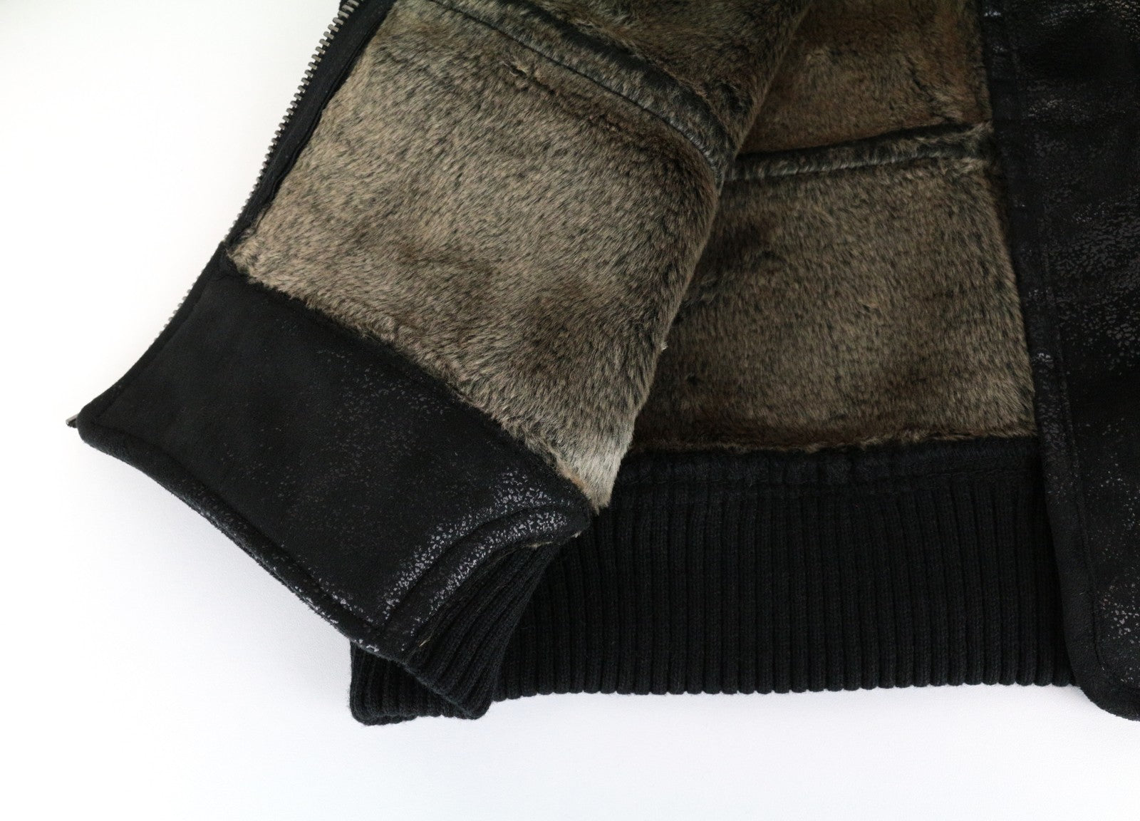 DESIGUAL Werewolf Women Jacket 42 L Zipped Faux Fur Lined Single-Breasted Black