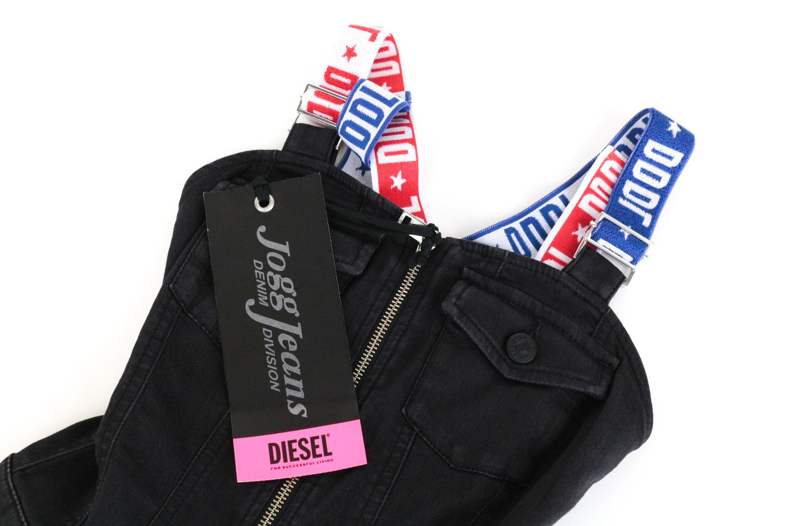 DIESEL D-Ottie-Ne 069HZ Women Jumpsuit 2XS Jogg Sweat Black Stretch Skinny