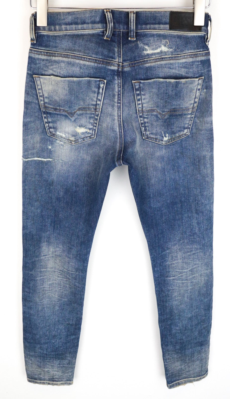 DIESEL Krailey-B-T 0870Q Women Jeans W32 Jogg Sweat Blue Boyfriend Distressed