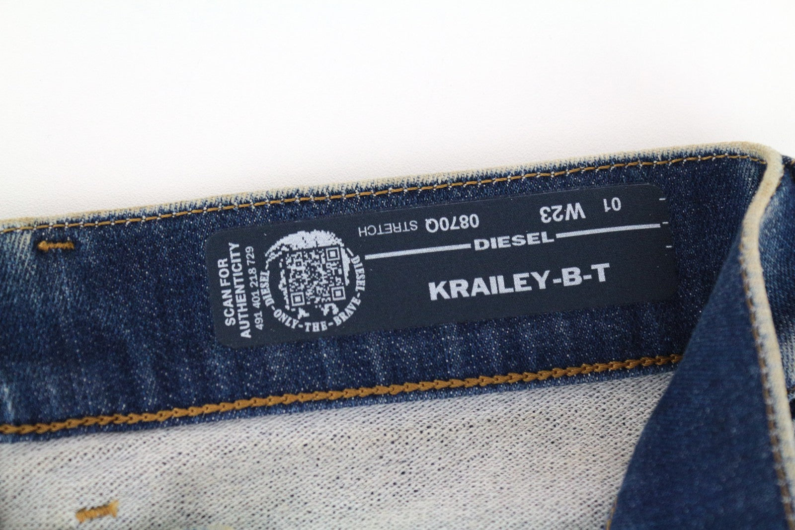 DIESEL Krailey-B-T 0870Q Women Jeans W32 Jogg Sweat Blue Boyfriend Distressed