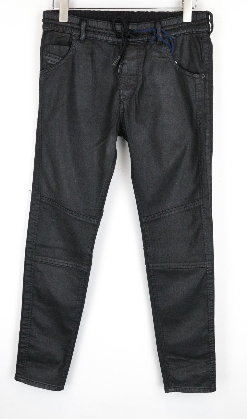 DIESEL Krailey-SP-Ne 0849R Women Jeans W27 Jogg Sweat Black Coated Boyfriend
