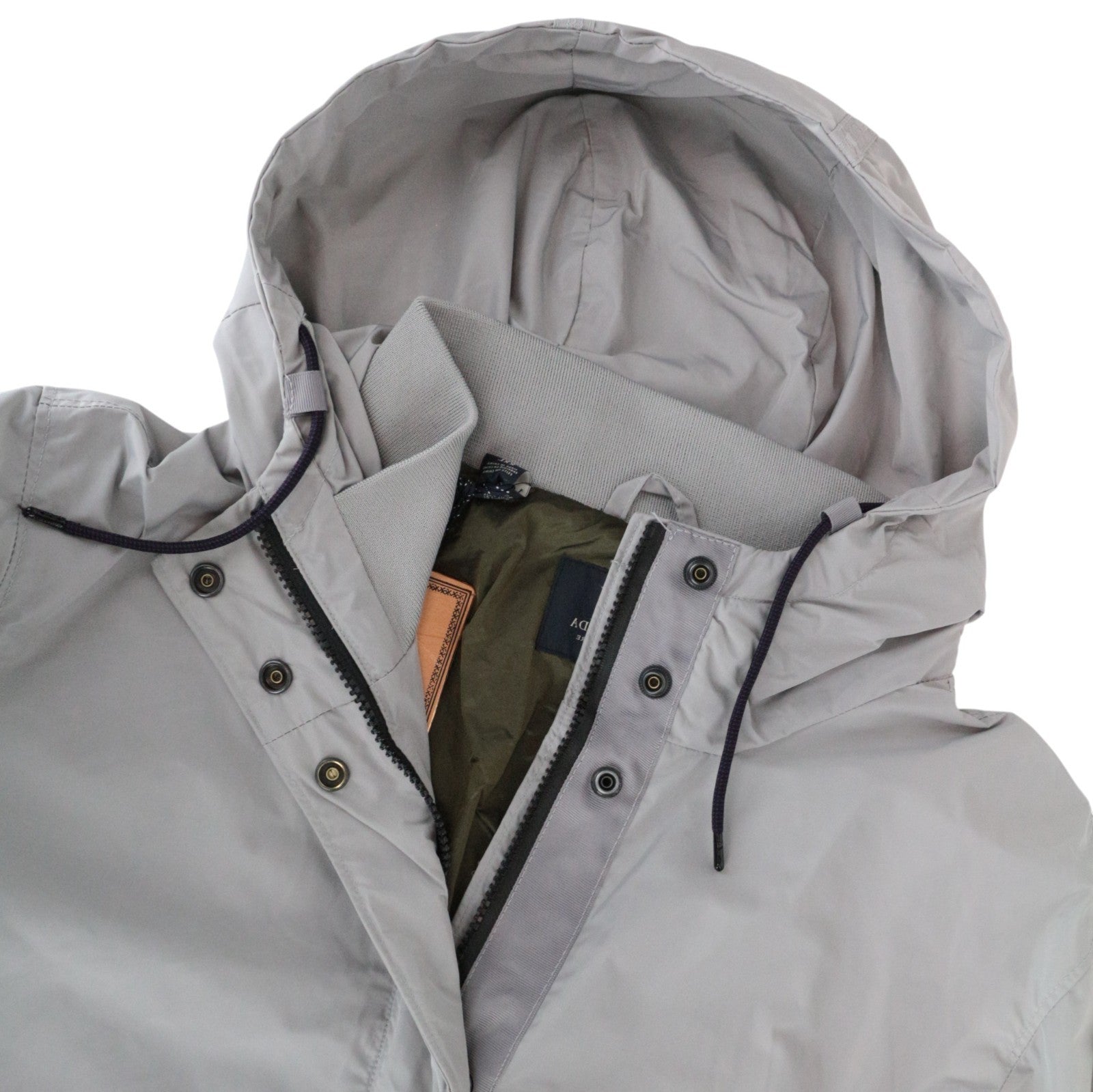 SCOTCH & SODA Men Jacket 2XL Classic Light Grey Hooded Windbreaker Zippered