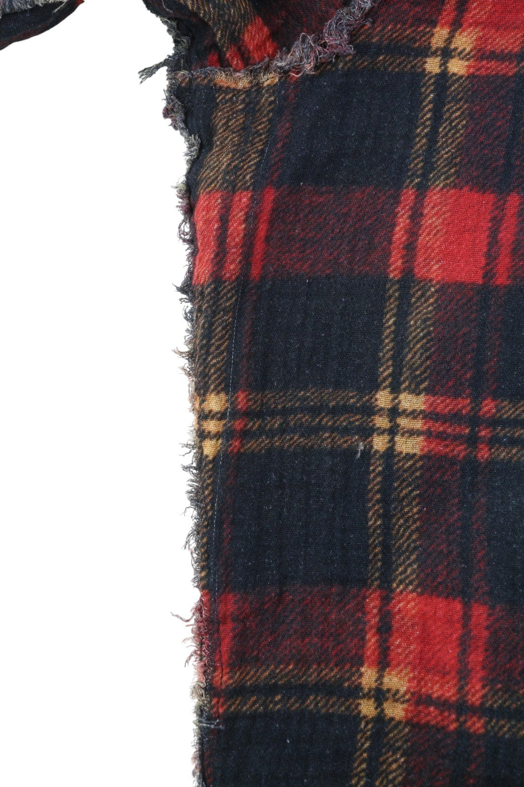 R13 Reversible Drop Neck Women Shirt 2XS Red Plaid With Leaf Camo FW25 RRP1045