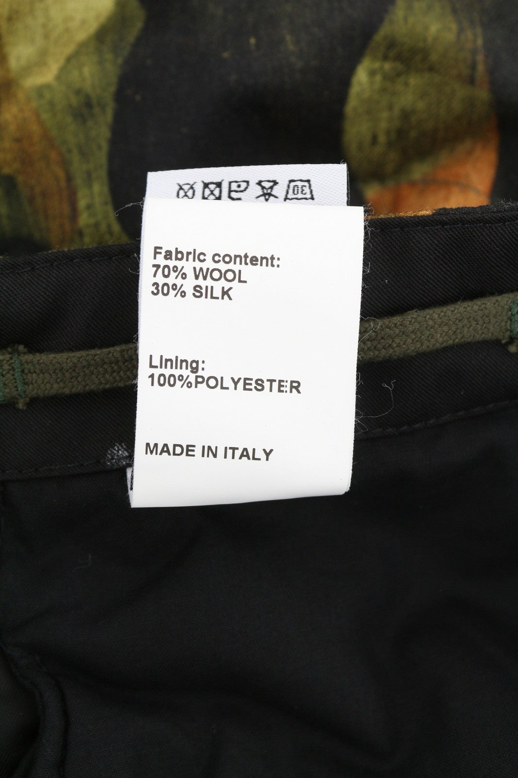 R13 Padded Military Women Trousers 28 Wool Silk Patterned Cropped Insulated FW25