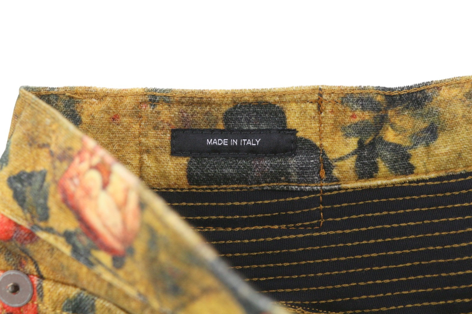 R13 Slouch Motocross Women Trousers 27 Antique Floral Velveteen PF25 RRP1795