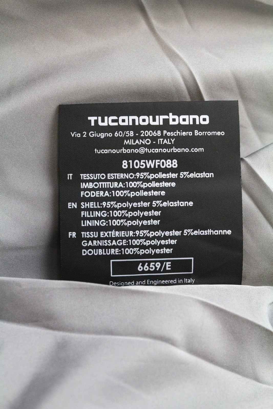 TUCANO URBANO Wilma Women's Jacket EU40 Grey Moto Waterproof Thermal Padding