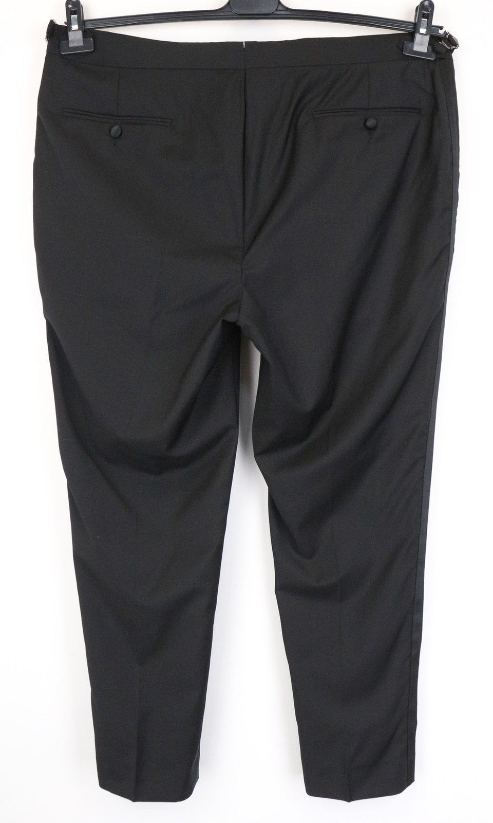 SUITSUPPLY La Spalla Men's Suit UK42R Black Wool 3Pc Tuxedo Classic Single Fit